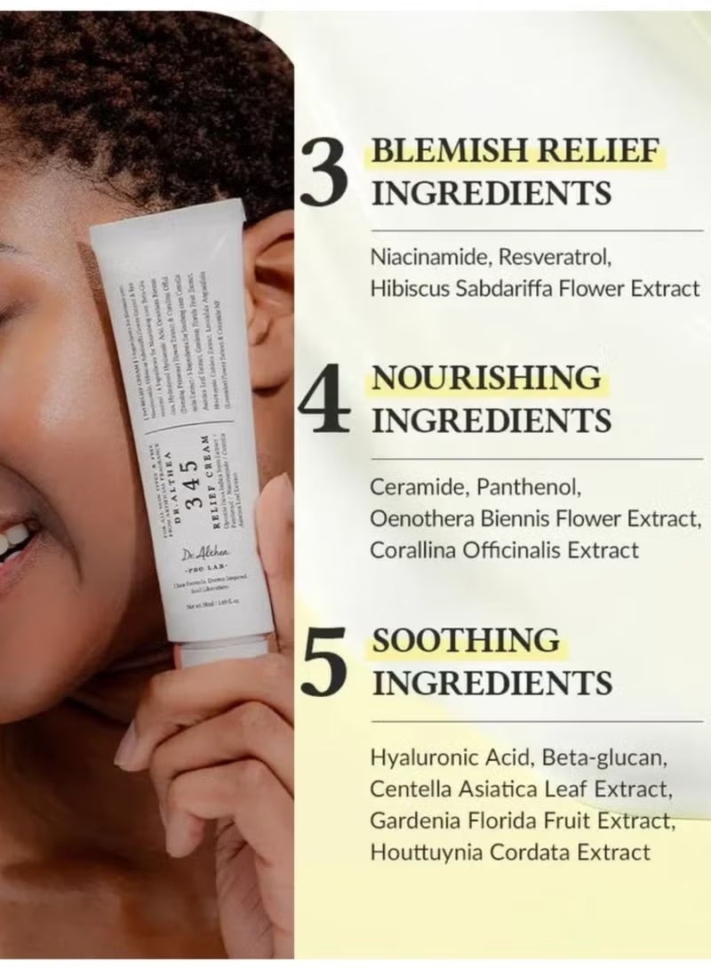 PROLAB Dr.Althea 345 Relief Cream Daily Face Moisturizer Blemish Relief Care Soothing Recovery & Moisture with Niacinamide, Panthenol Korean Vegan Skincare for All Skin Types 1.7 Fl Oz. 50ml - Image 2